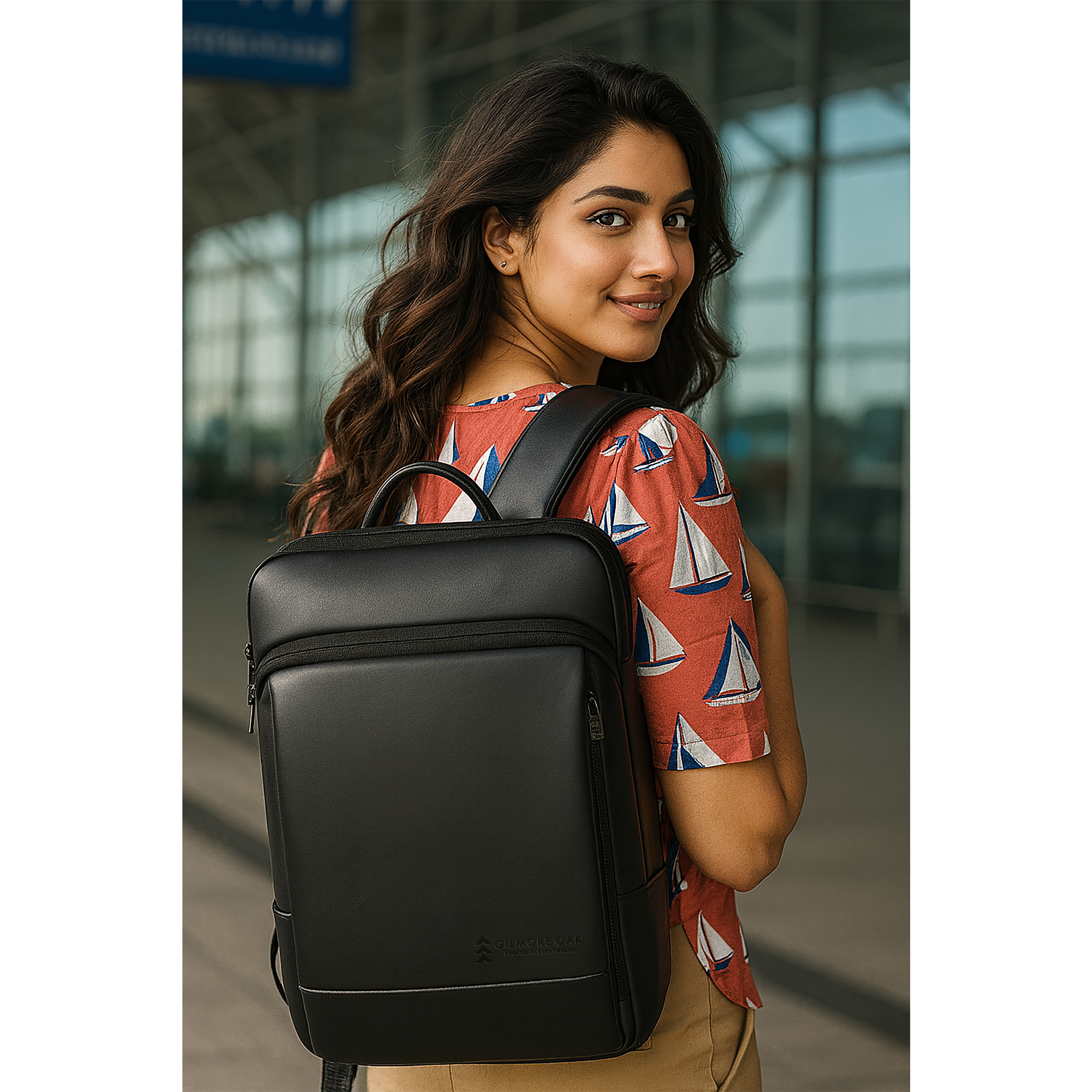black laptop backpack ensures Nextra Medium 15.6 Inch Laptop Backpack Black – GilmoreOak