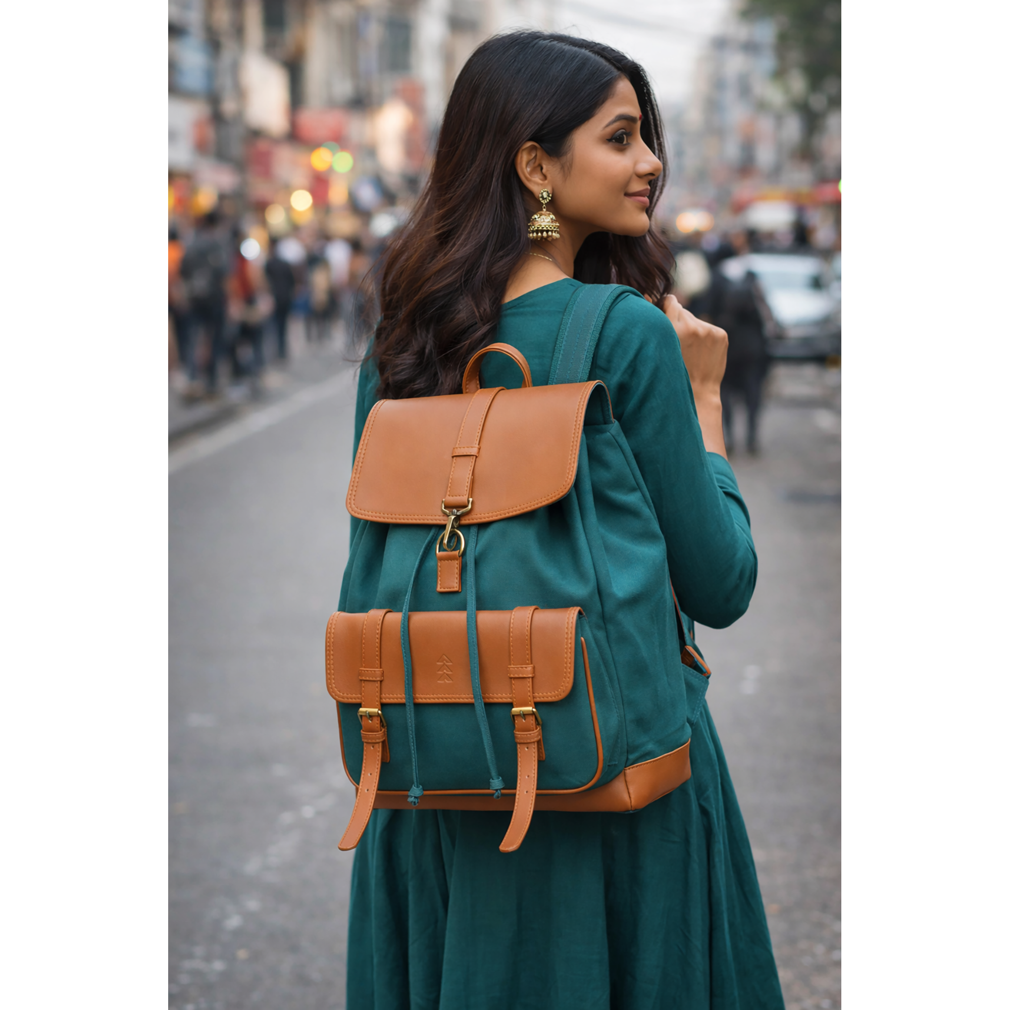 Teal and Tan