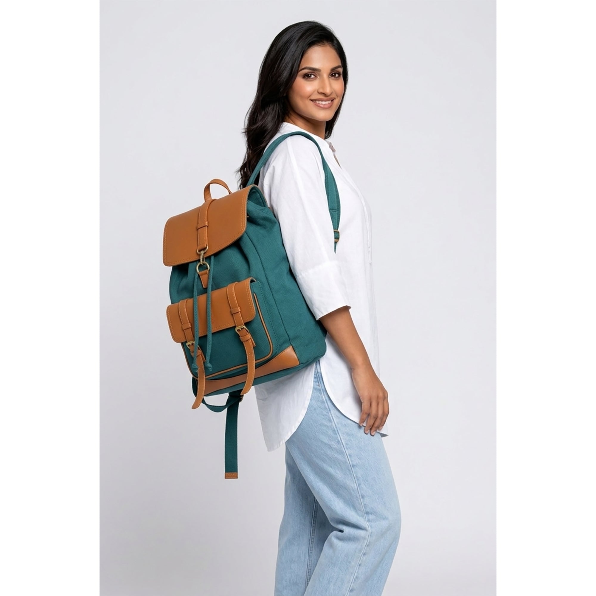 Teal and Tan