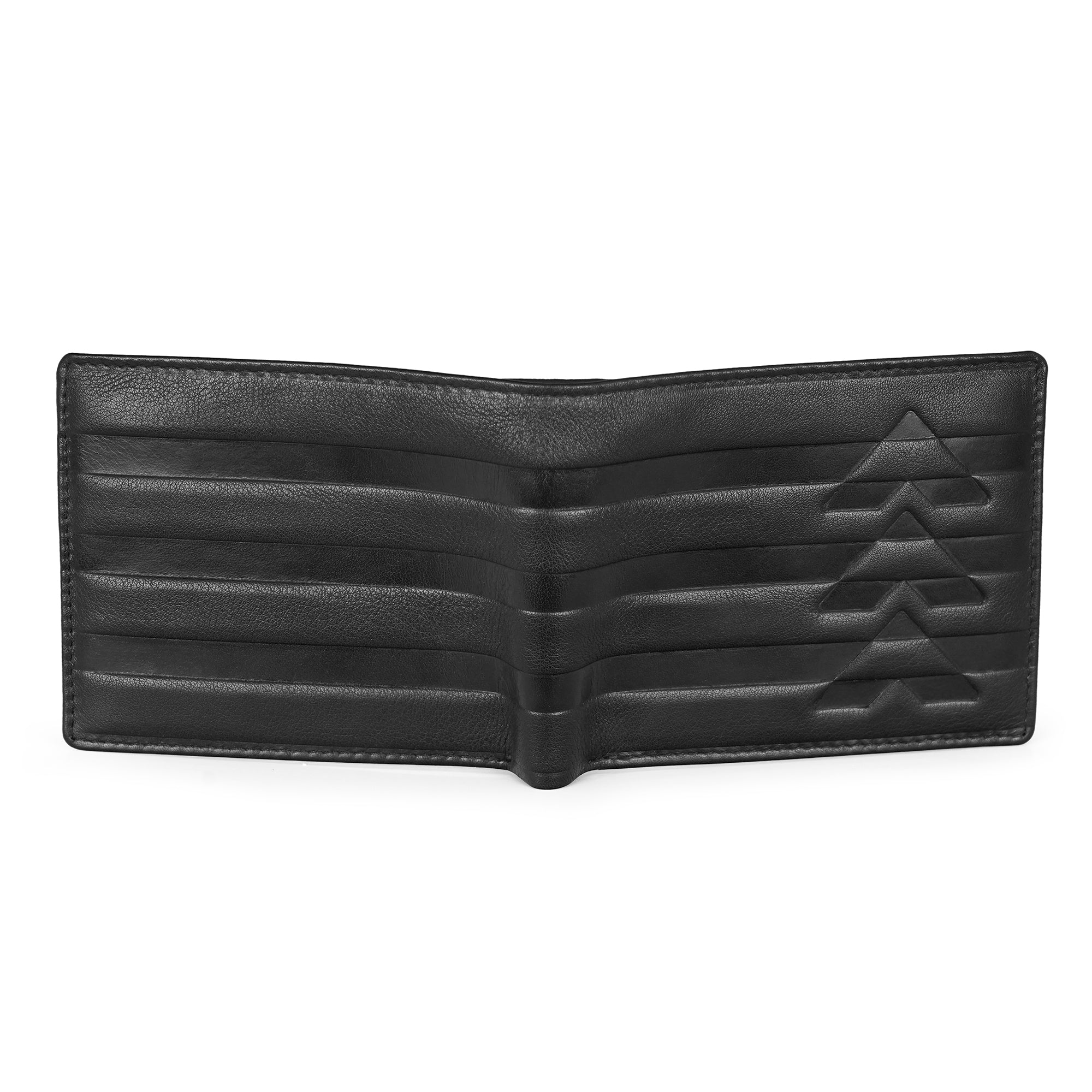 Hidex Bifold Men RFID Secure Wallet with 8 Card Slots Genuine Leather