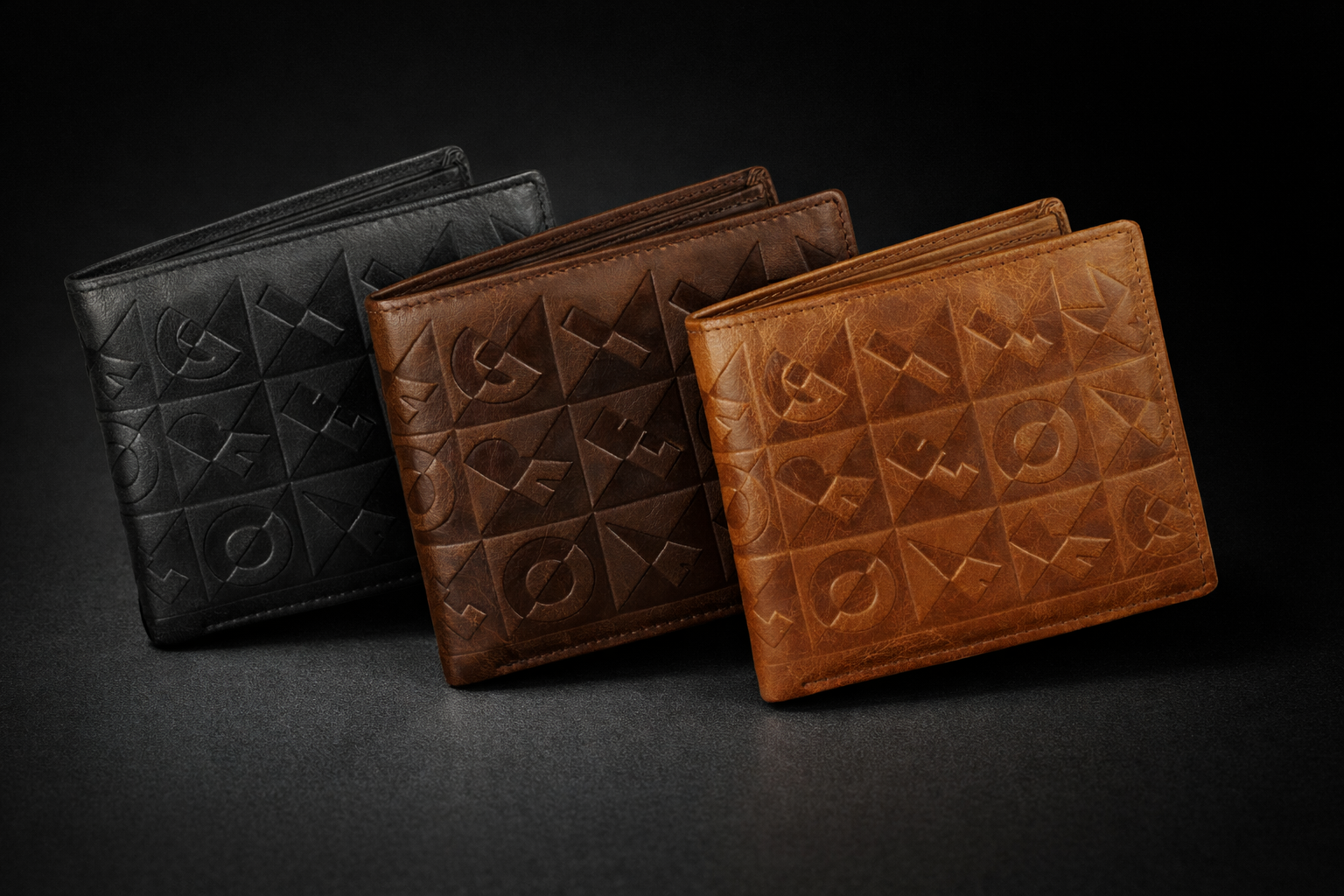 Genedge Bifold Men RFID Secure Wallet with 8 Card Slots Genuine Leather