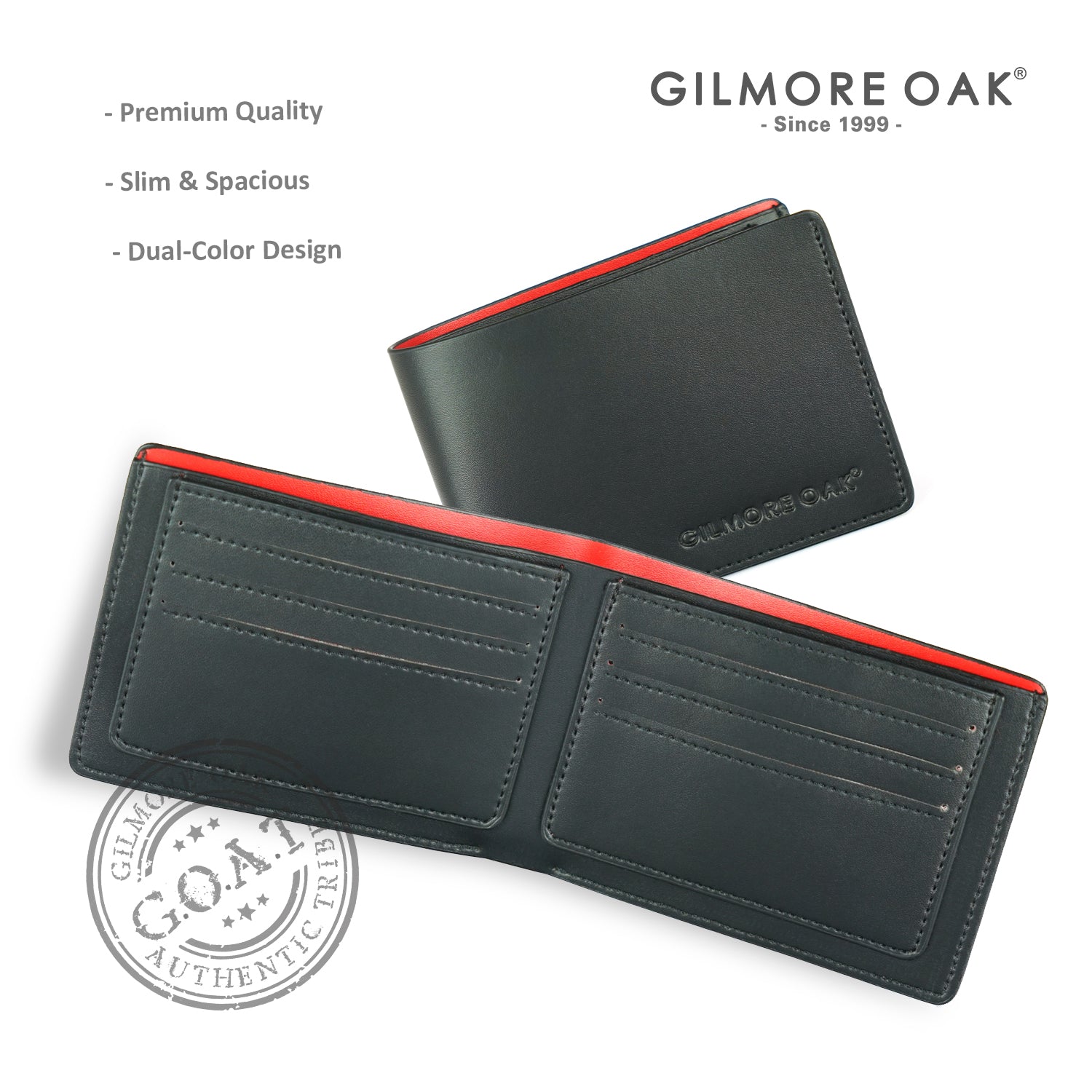 Doger Bifold Wallet with 8 Card Slots for men and Women