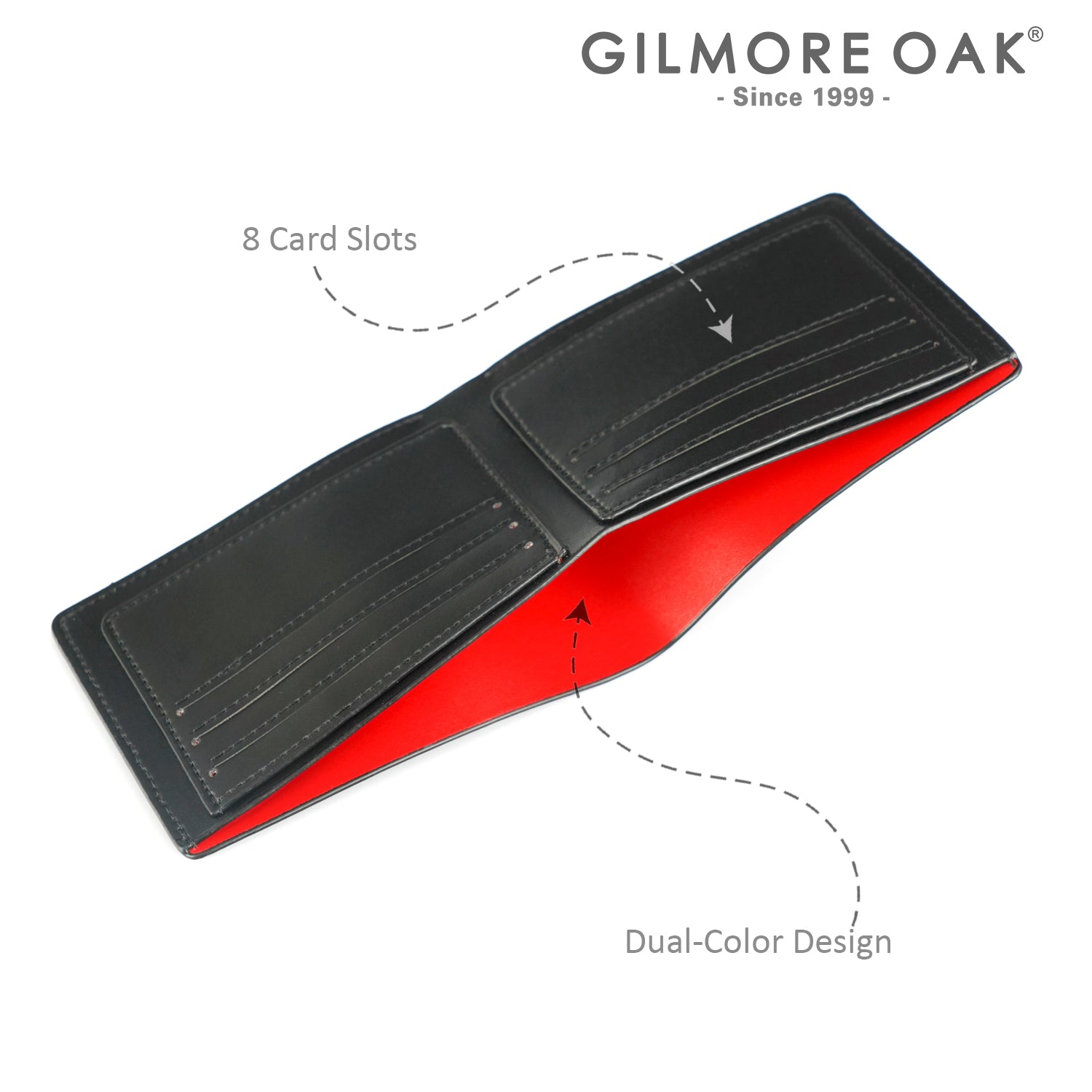 Doger Bifold Wallet with 8 Card Slots for men and Women