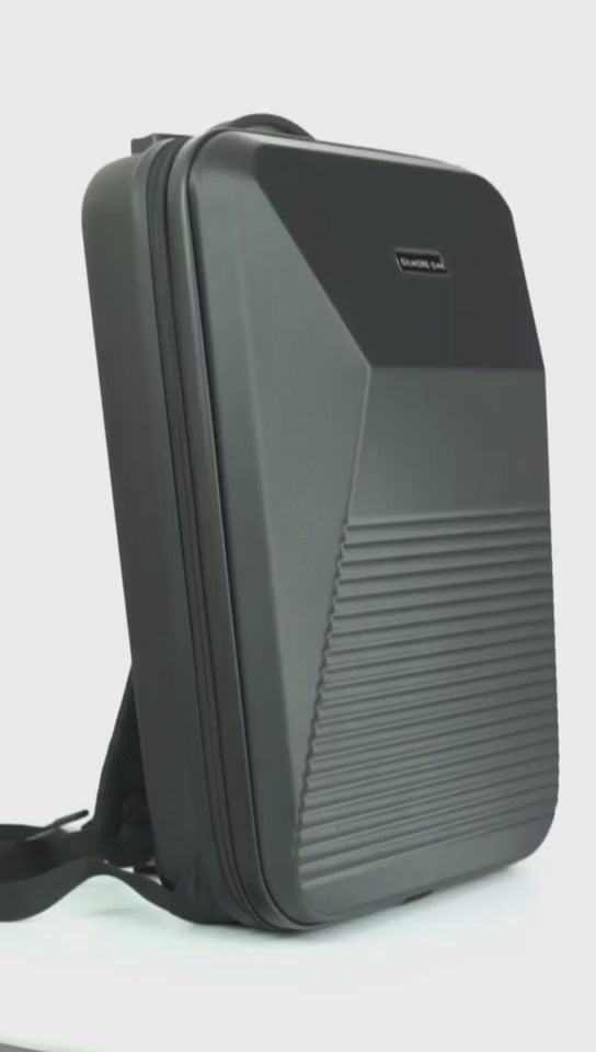 RebelX Hard Shell Travel Backpack For Men and Women Laptop Compartment 15.6 Inch Black